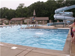 Swimming Pool and Slide at Camp